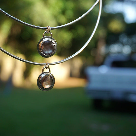 Black Mother of Pearl Collar Necklace II