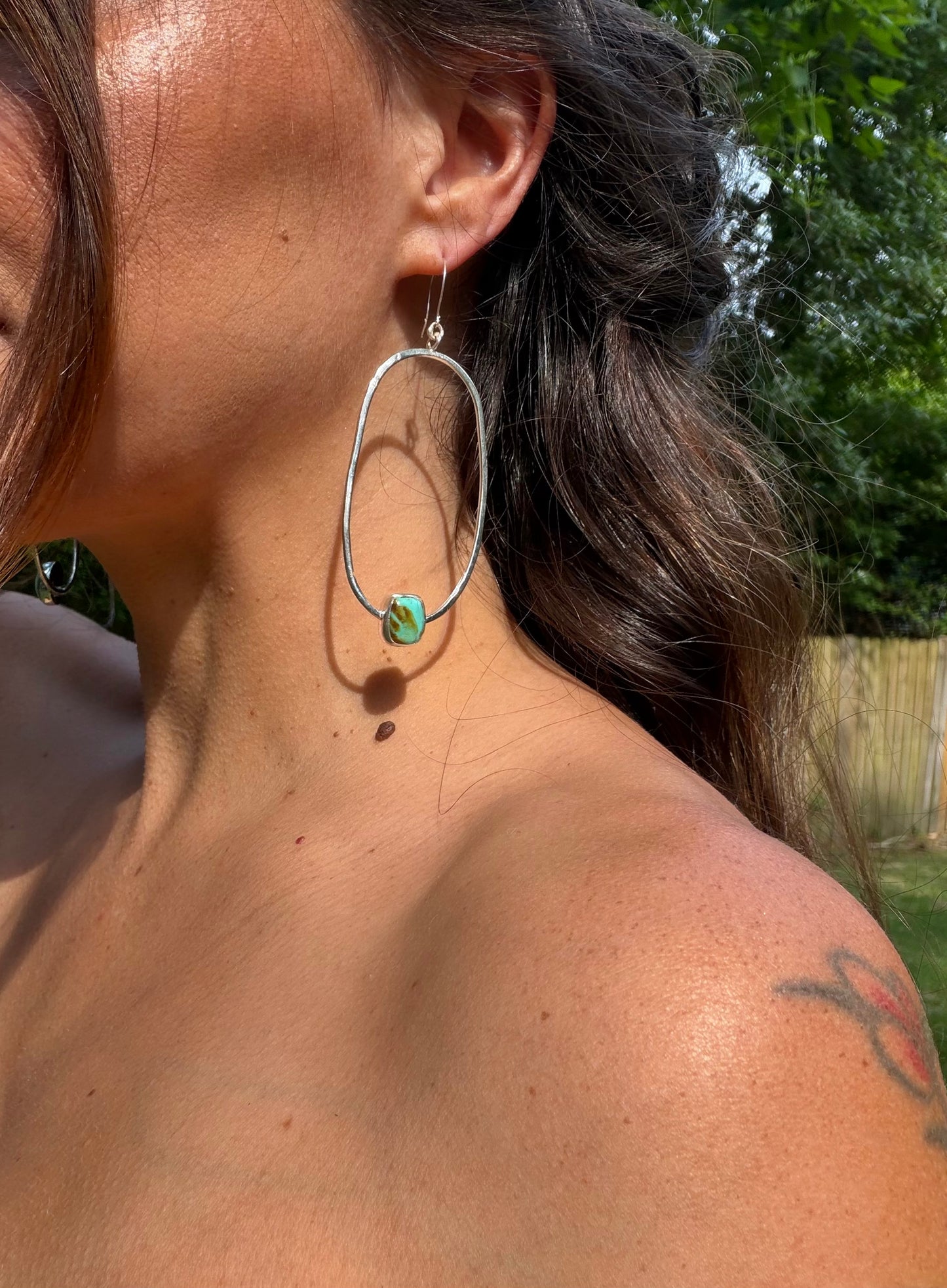 Royston Turquoise Hoops