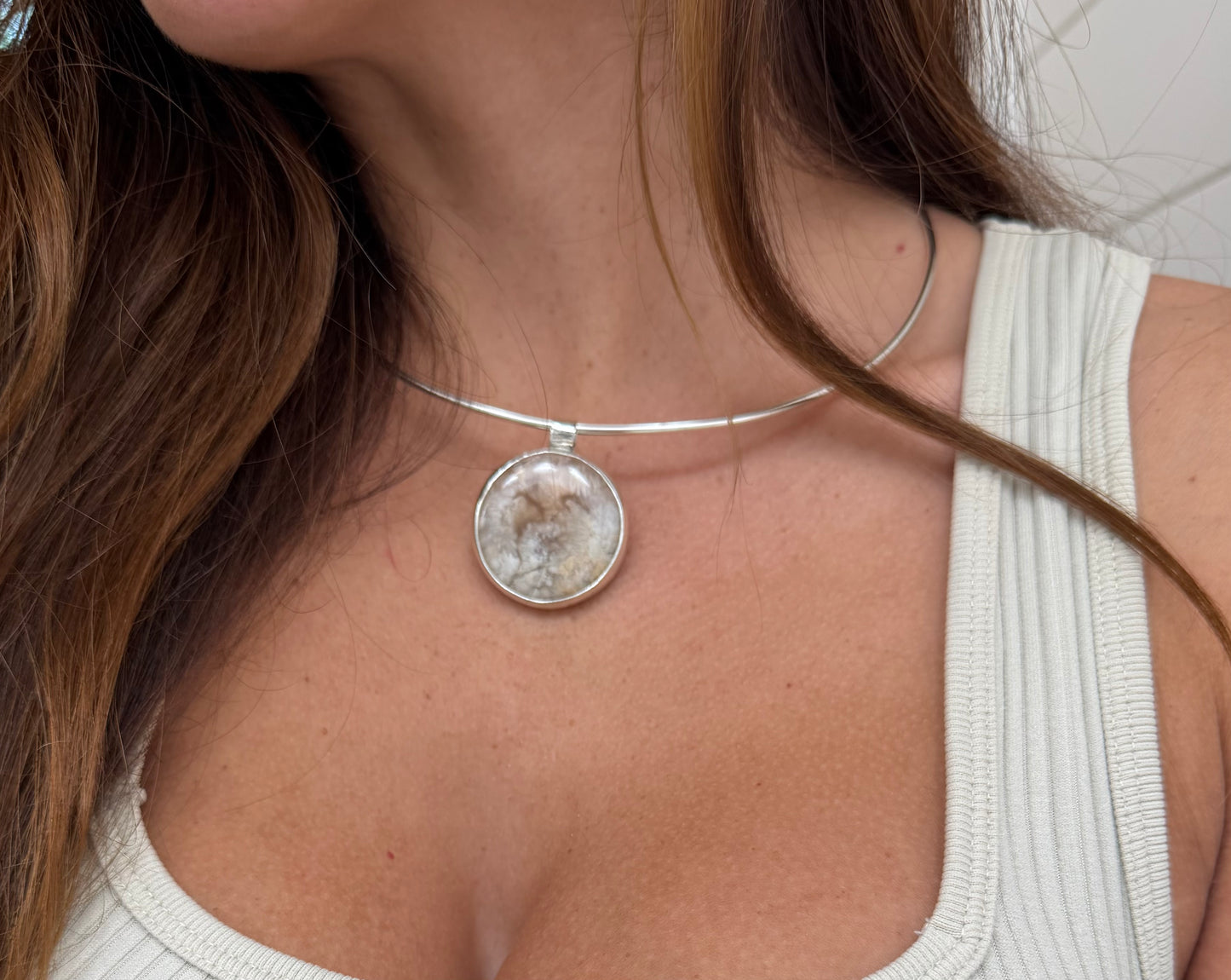 Agate Collar Necklace