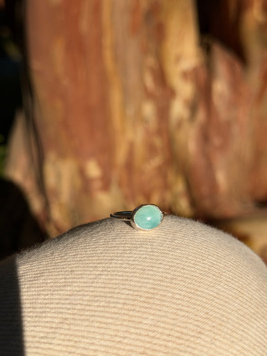 Dainty Larimar Ring - Size 6.5