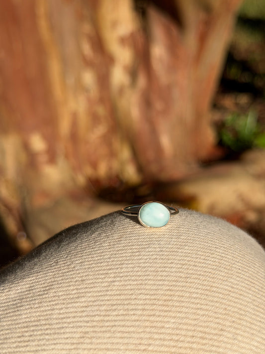 Dainty Larimar Ring - Size 5.75