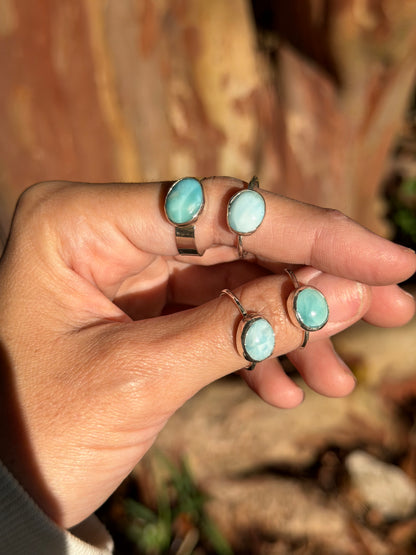 Dainty Larimar Ring - Size 5.75