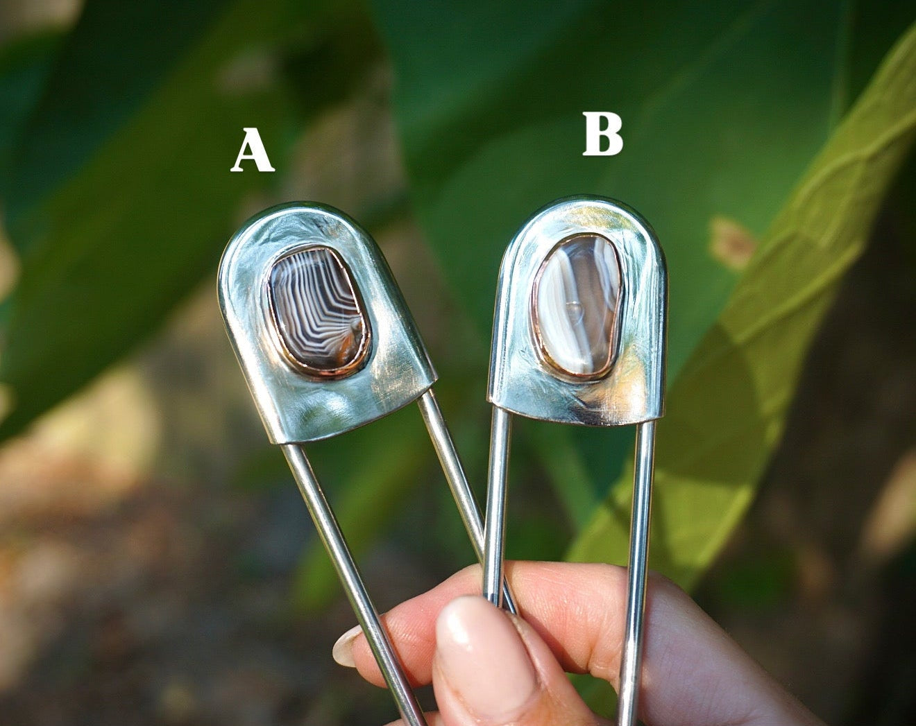 Agate Jumbo Pins