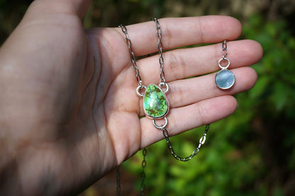 Cielo & Mother of Pearl Lariat Necklace