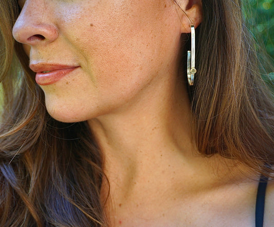 Mixed Metal Half Hoops