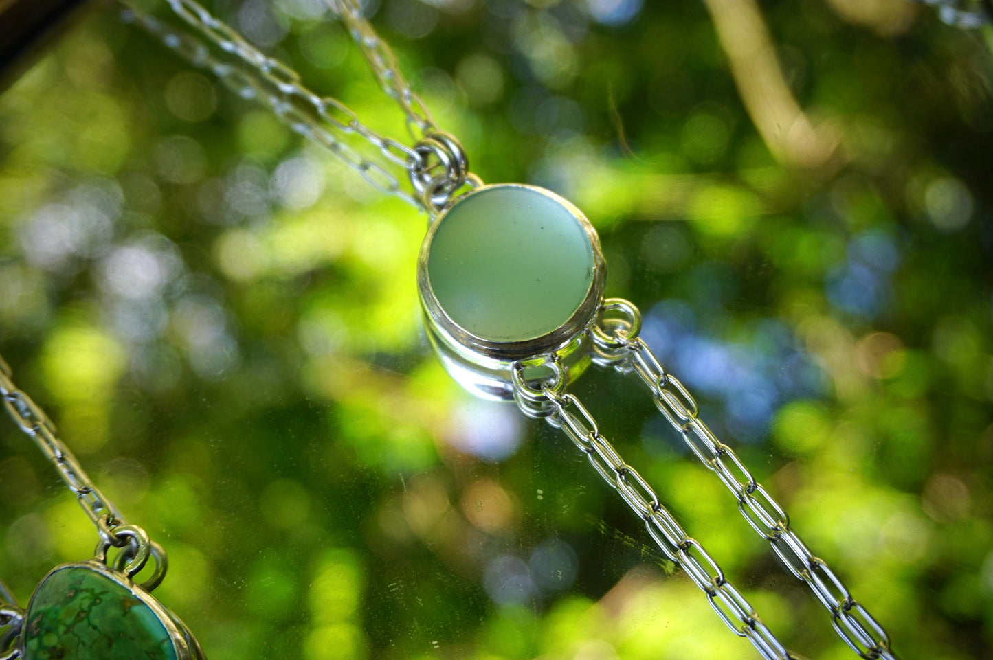 Sea Glass Bolo Necklace
