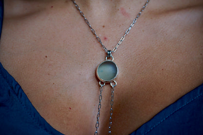 Sea Glass Bolo Necklace