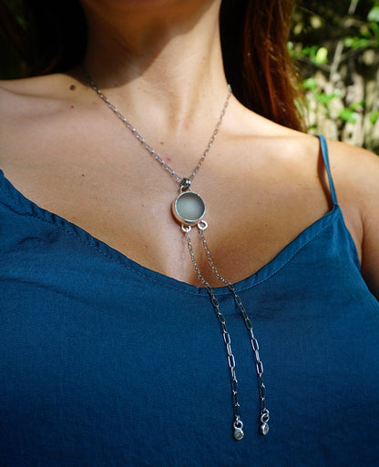 Sea Glass Bolo Necklace