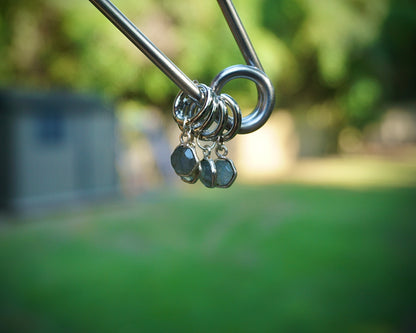 Labradorite Huggie Hoops