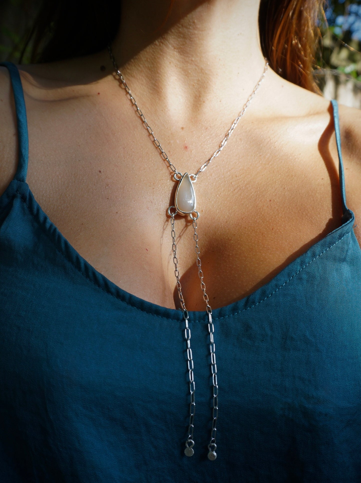 Moonstone Bolo Necklace