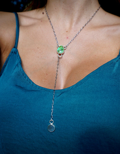 Cielo & Mother of Pearl Lariat Necklace