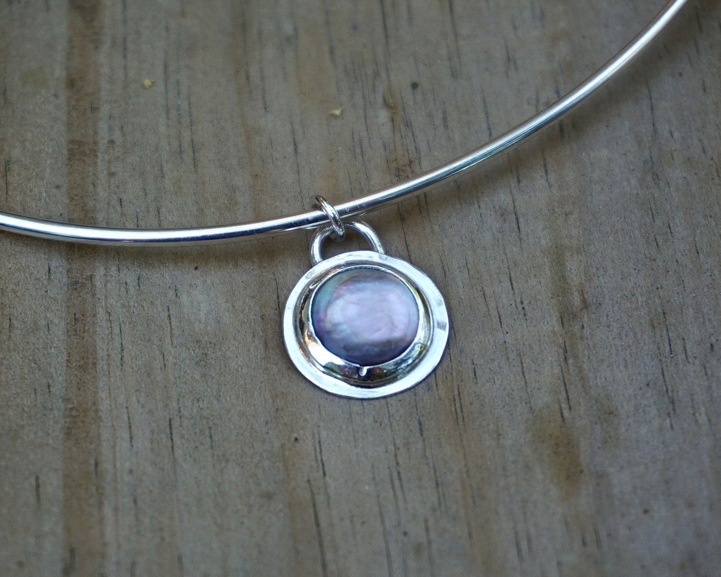 Black Mother of Pearl Collar Necklace I