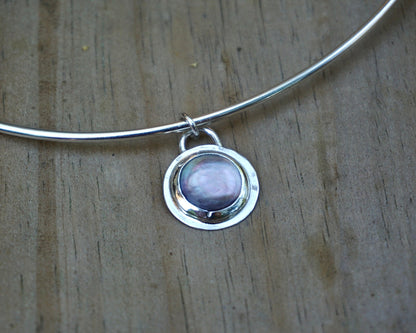 Black Mother of Pearl Collar Necklace I