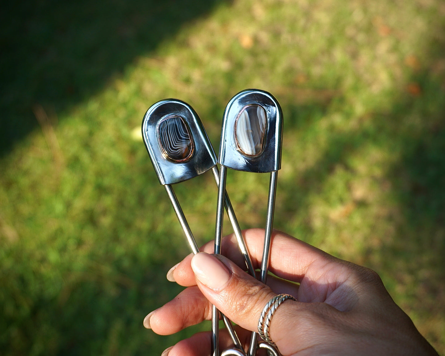Agate Jumbo Pins
