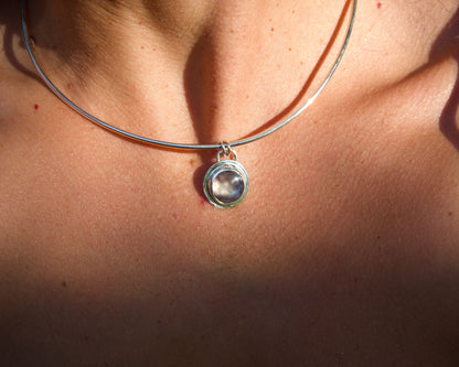 Black Mother of Pearl Collar Necklace II