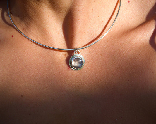 Black Mother of Pearl Collar Necklace II