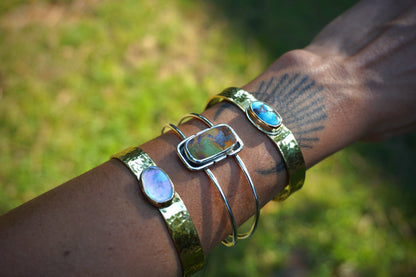 Golden Hills Turquoise Brass Cuff