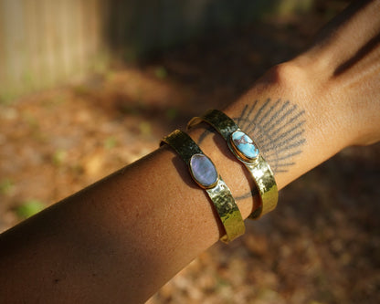 Abalone Brass Cuff
