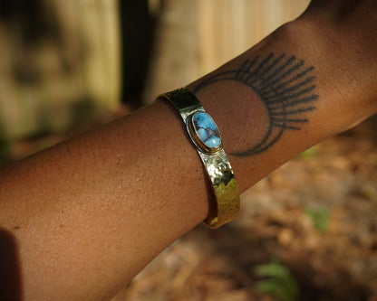 Golden Hills Turquoise Brass Cuff