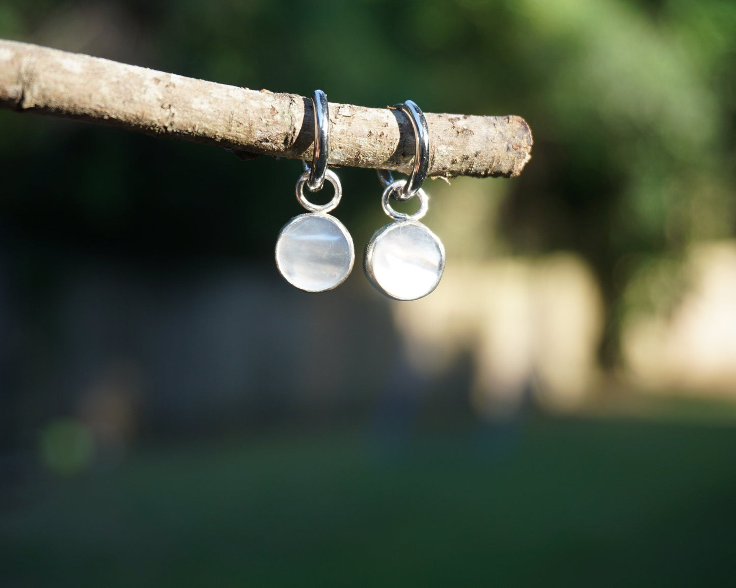 Mother of Pearl Huggie Hoops