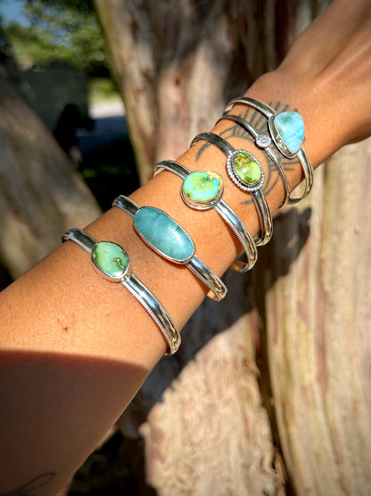 Sonoran Green Turquoise Cuff (Pear)
