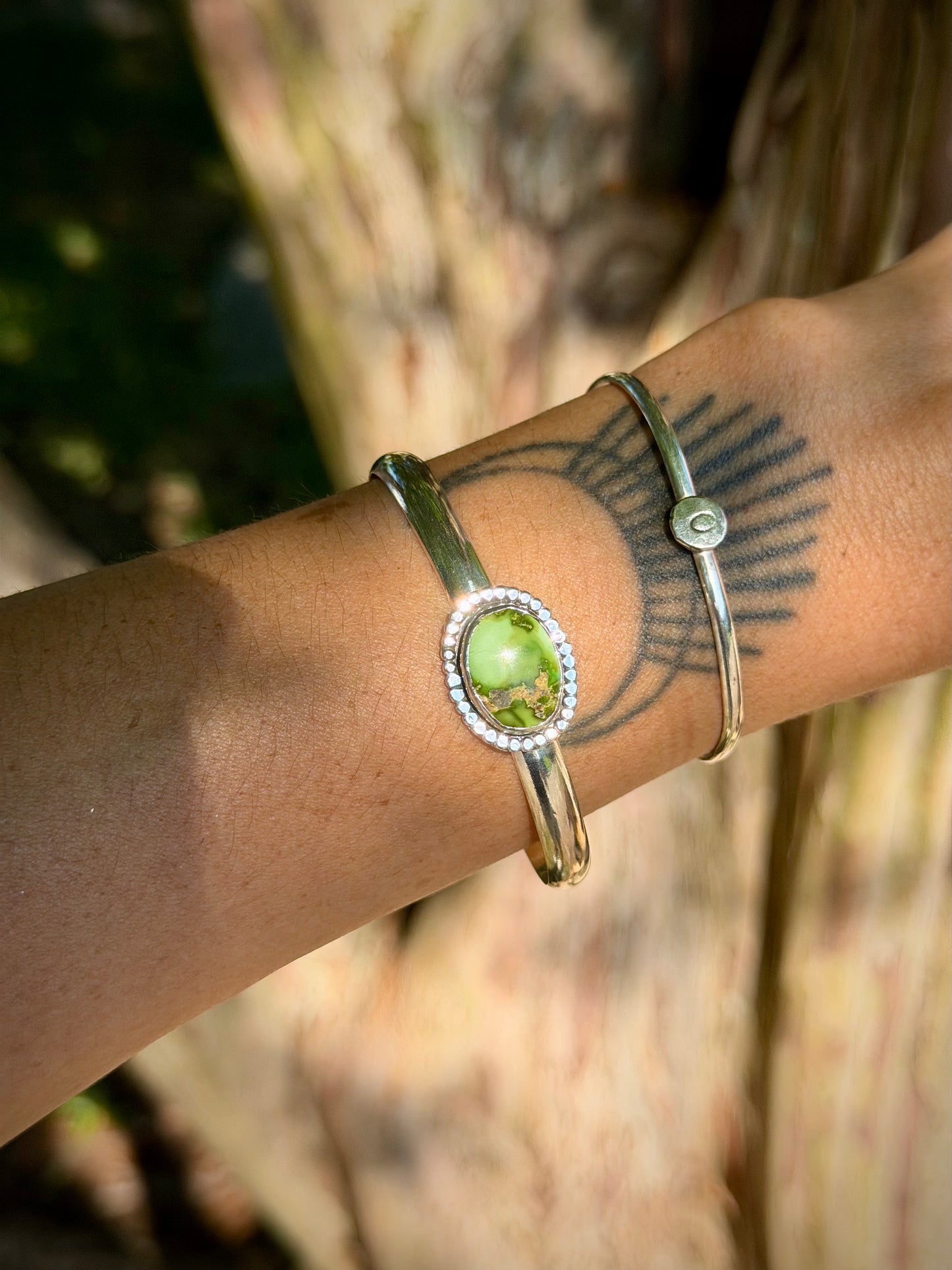 Sonoran Green Turquoise Cuff (Oval)