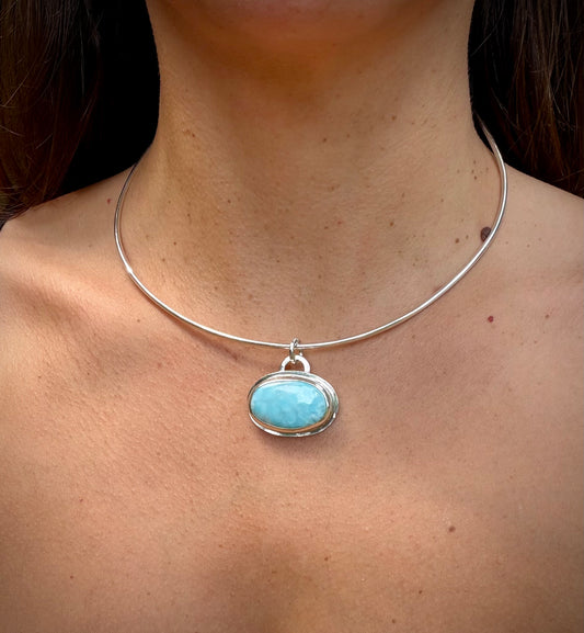 Larimar Collar Necklace