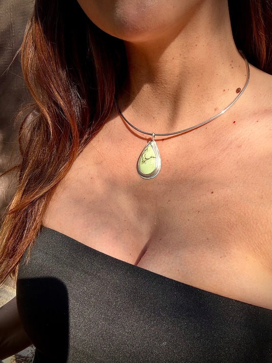 Lemon Chrysoprase Choker