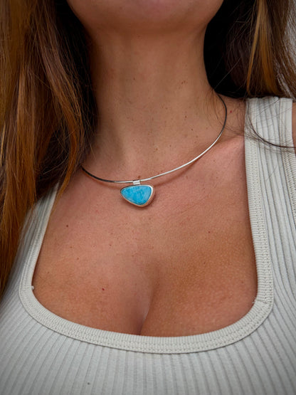 Larimar Collar Necklace