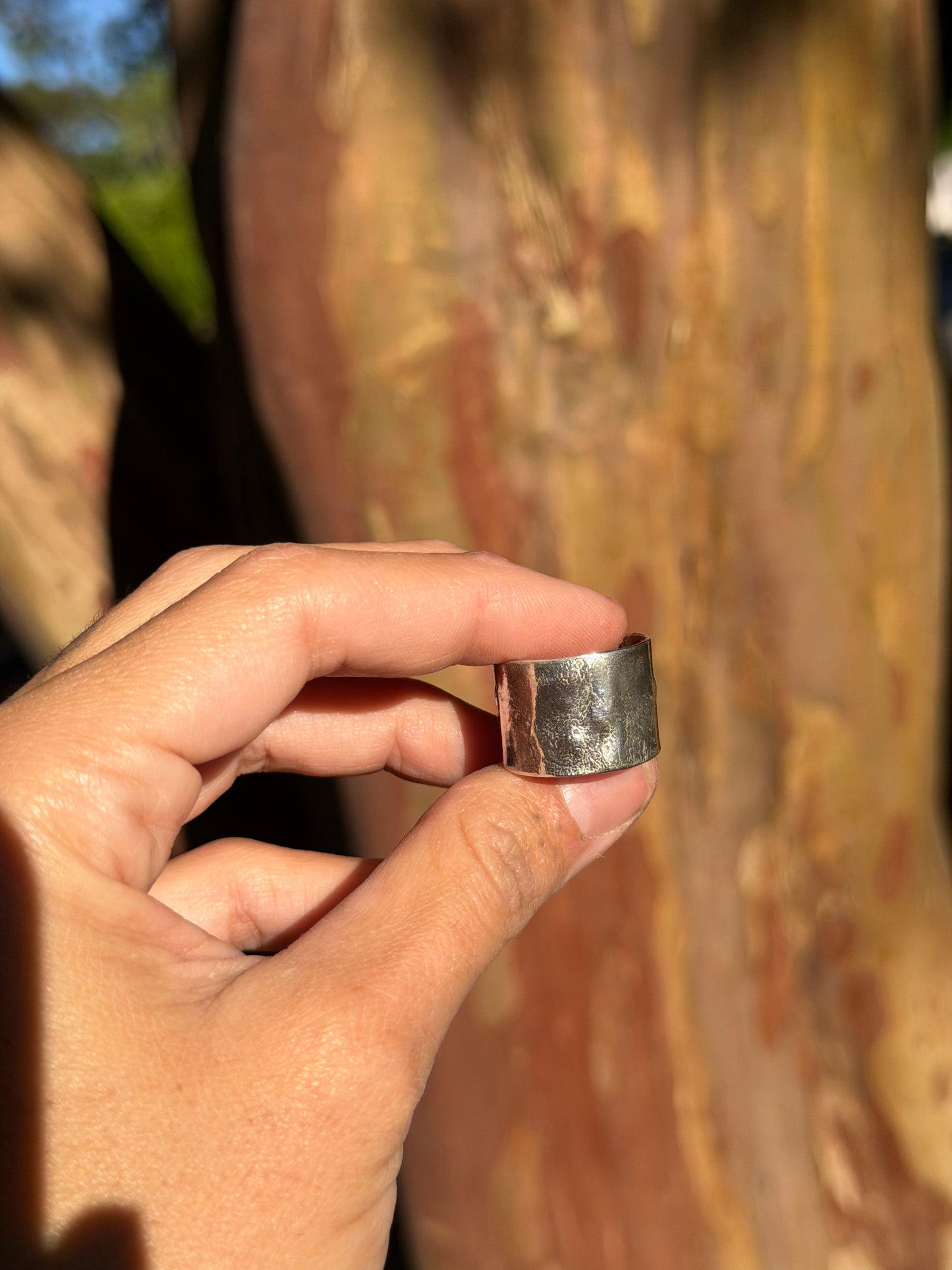 Larimar Forged Ring - Size 7.5