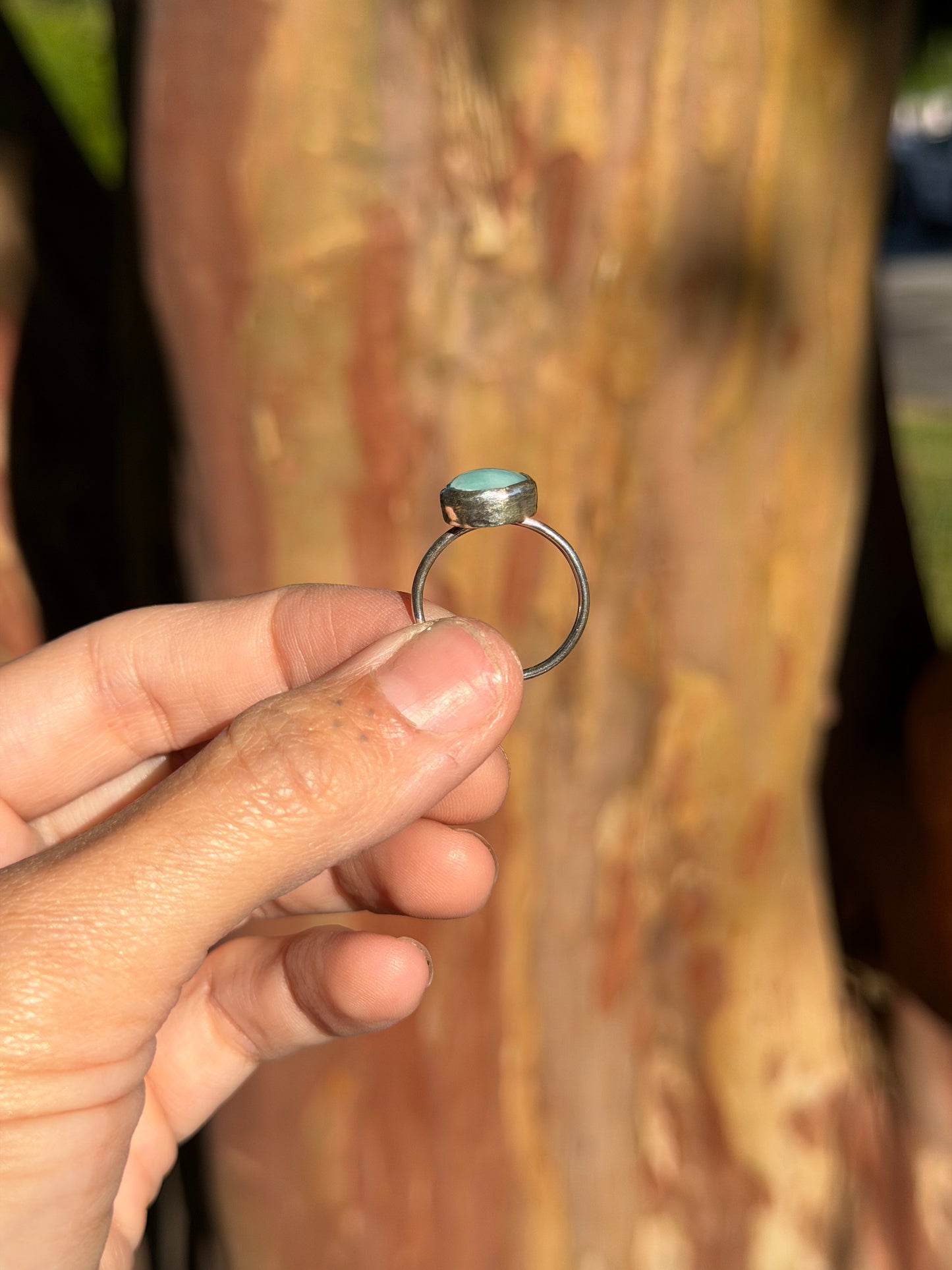 Dainty Larimar Ring - Size 6.5