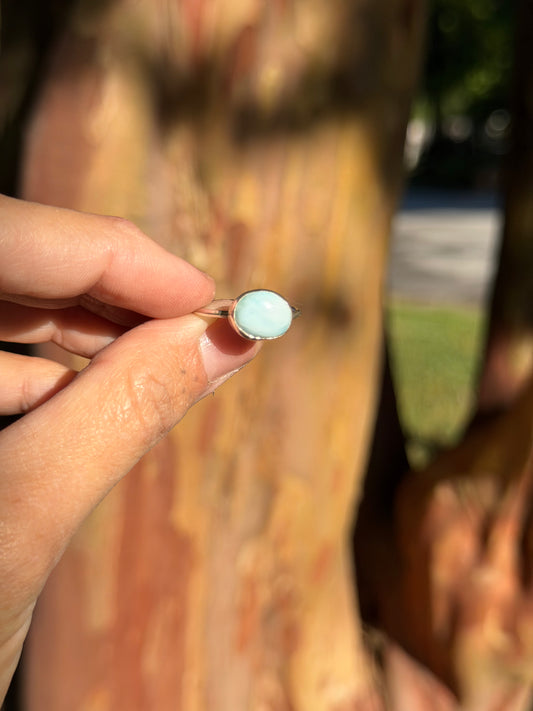 Dainty Larimar Ring - Size 5.75