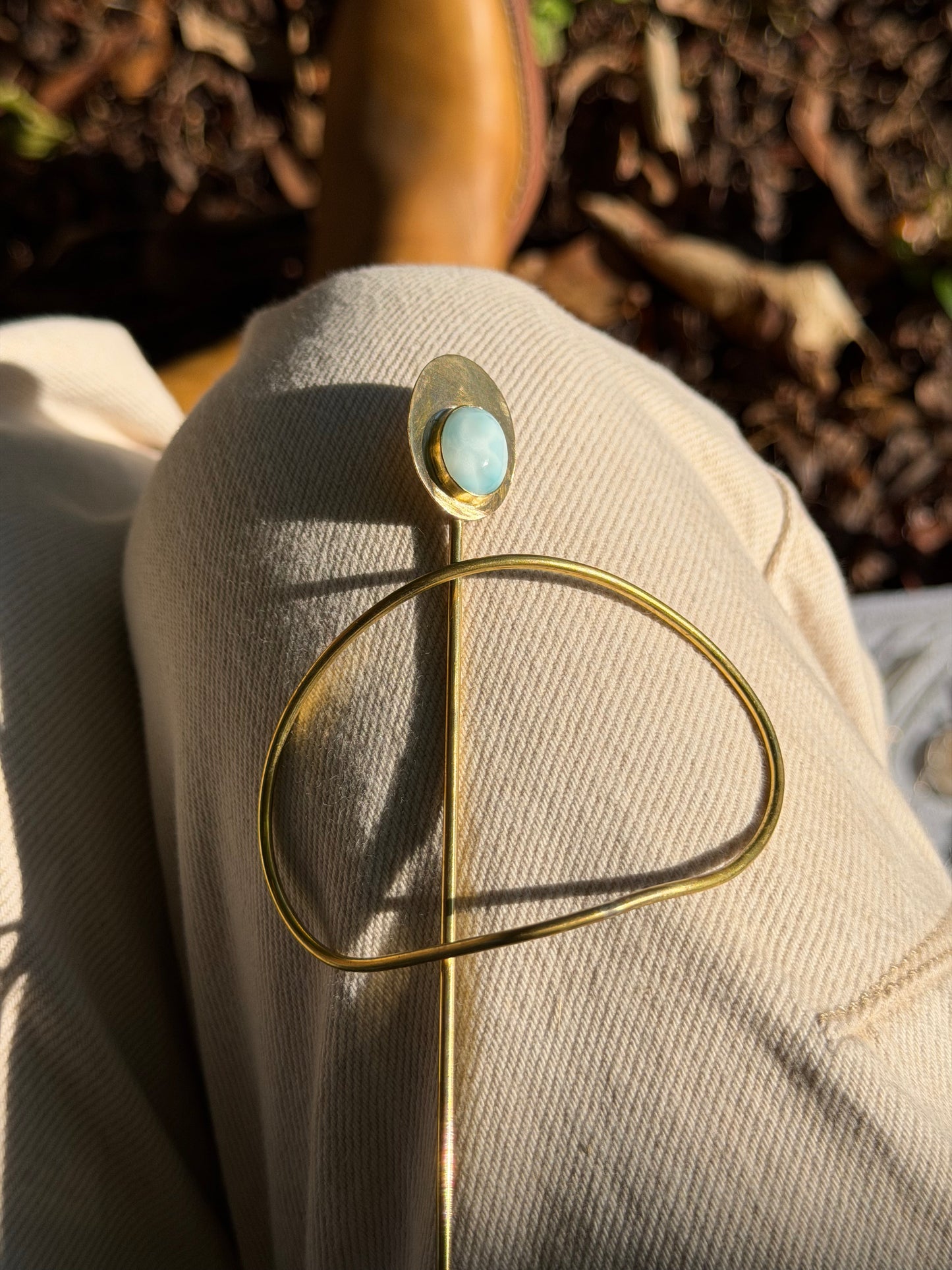 Larimar Hair Pin LARGE
