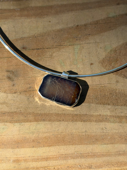 Fossil Agate Collar Necklace
