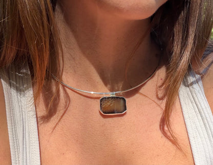 Fossil Agate Collar Necklace