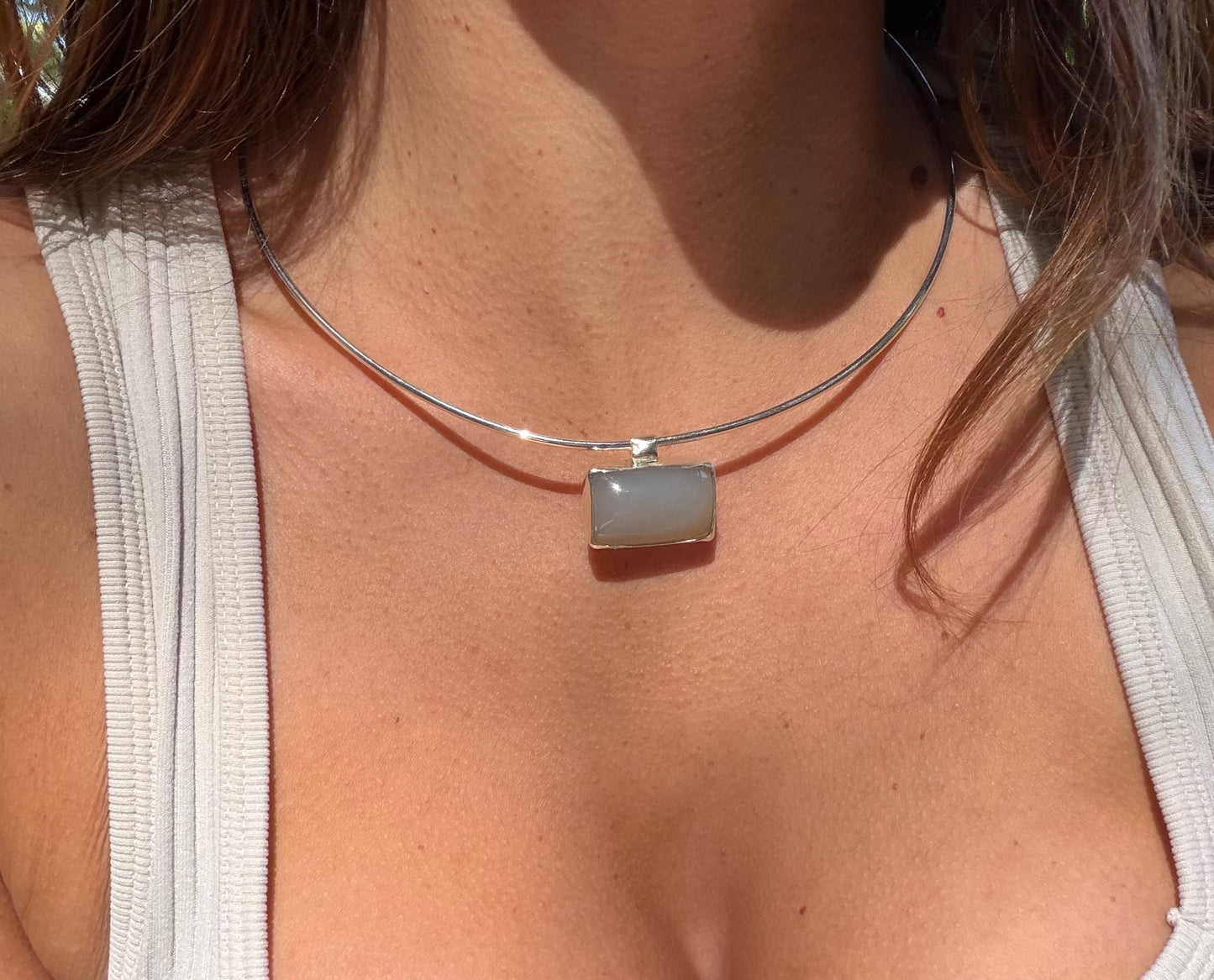 Moonstone Collar Necklace