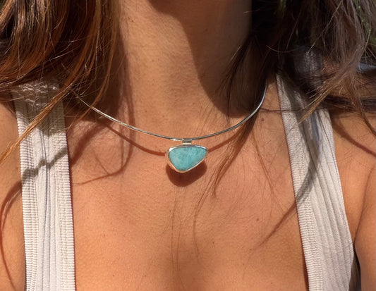 Larimar Collar Necklace
