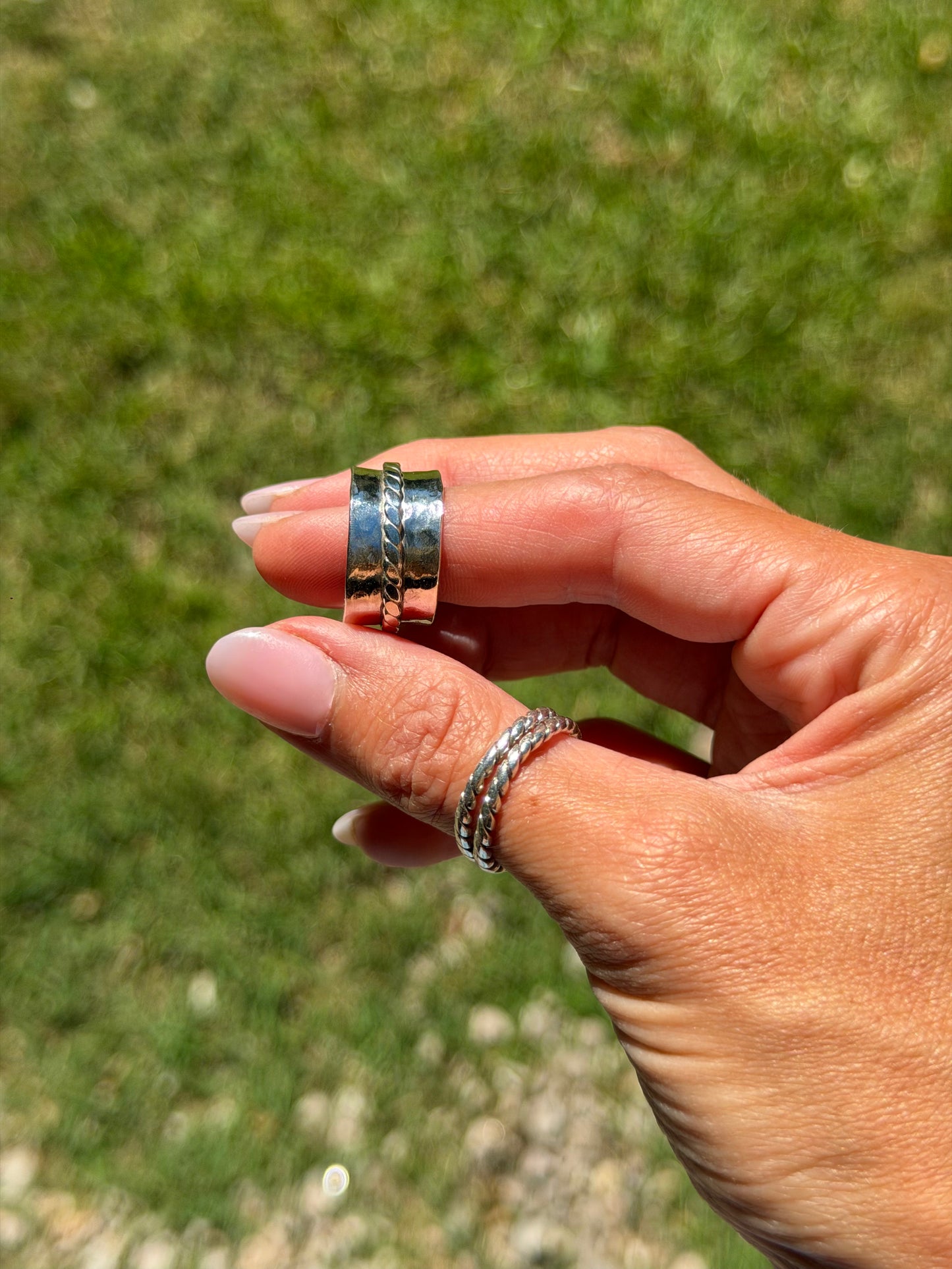 Hammered Chunky Ring (Size 7-8)