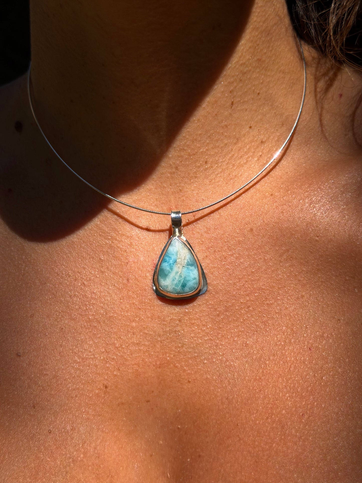 Teardrop Larimar Collar II
